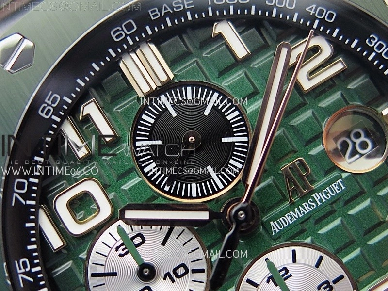 Royal Oak Offshore 44mm Green Ceramic TKF Best Edition Green Dial on Green Rubber Strap A3126