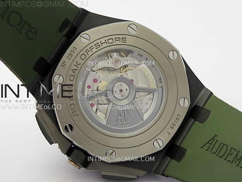 Royal Oak Offshore 44mm Green Ceramic TKF Best Edition Green Dial on Green Rubber Strap A3126