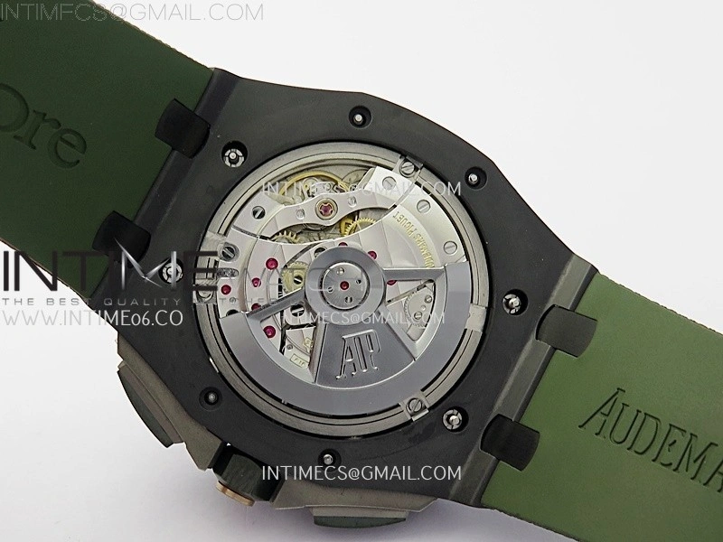 Royal Oak Offshore 44mm Green Ceramic TKF Best Edition Green Dial on Green Rubber Strap A3126