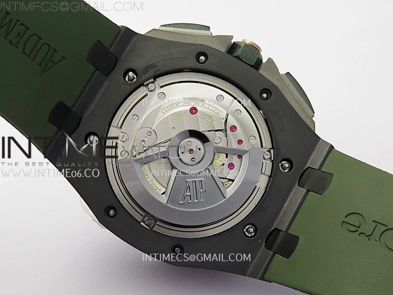 Royal Oak Offshore 44mm Green Ceramic TKF Best Edition Green Dial on Green Rubber Strap A3126