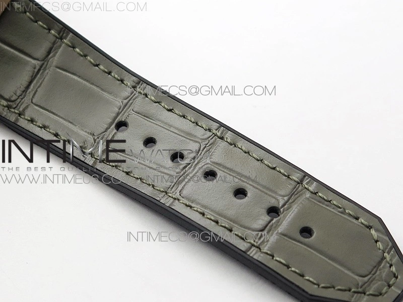 Classic Fusion 42mm RG Paved Diamonds Bezel B50F Gray Dial On Gray Gummy Strap A2892