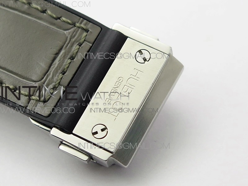 Classic Fusion 42mm SS Paved Diamonds Bezel B50F Gray Dial On Gray Gummy Strap A2892