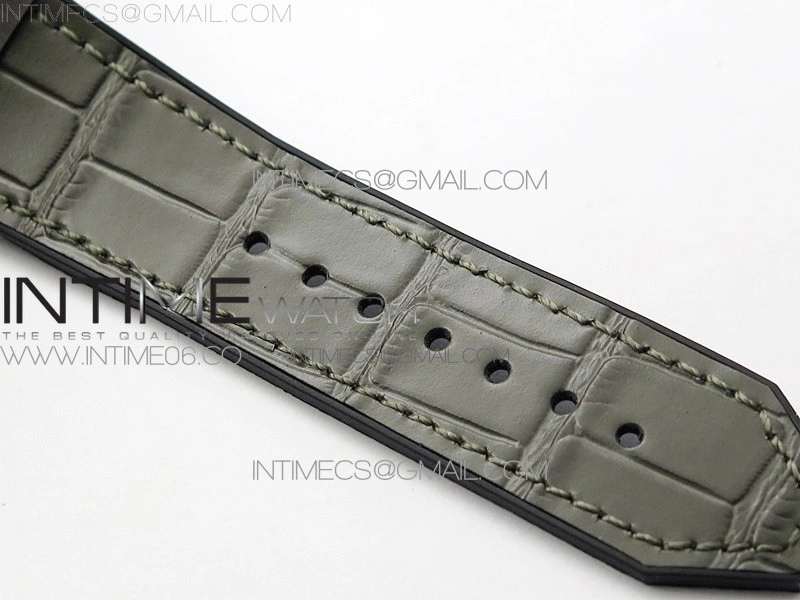 Classic Fusion 42mm SS Paved Diamonds Bezel B50F Gray Dial On Gray Gummy Strap A2892