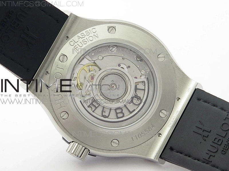 Classic Fusion 42mm SS Paved Diamonds Bezel B50F Gray Dial On Gray Gummy Strap A2892