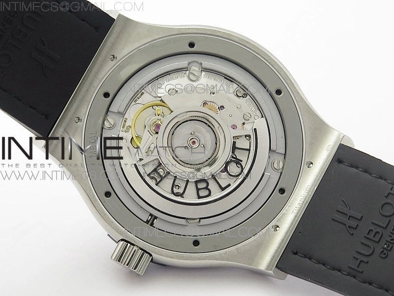 Classic Fusion 42mm SS Paved Diamonds Bezel B50F Gray Dial On Gray Gummy Strap A2892