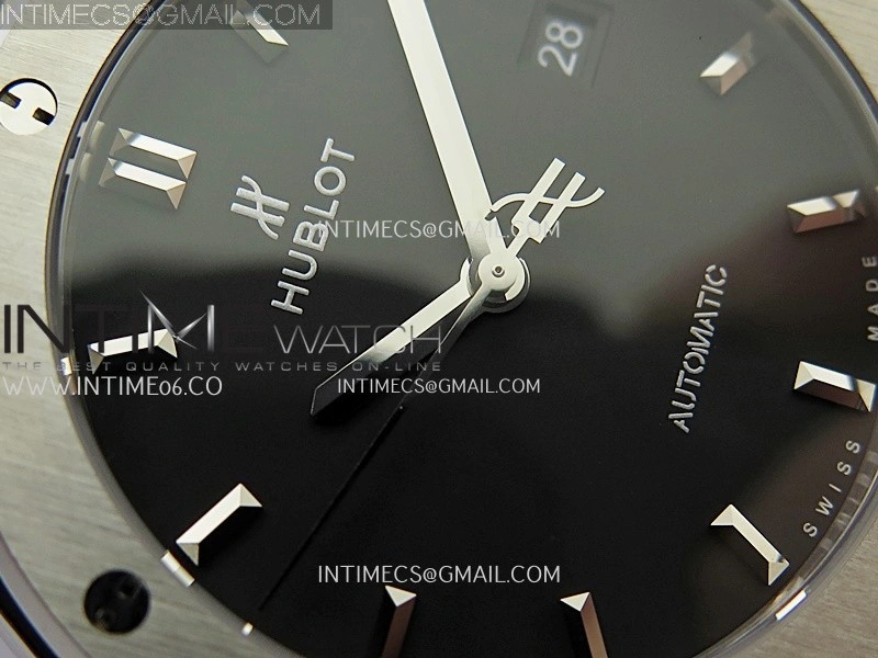 Classic Fusion 42mm Titanium JJZF 1:1 V2 Best Edition Black Dial On Black Gummy Strap