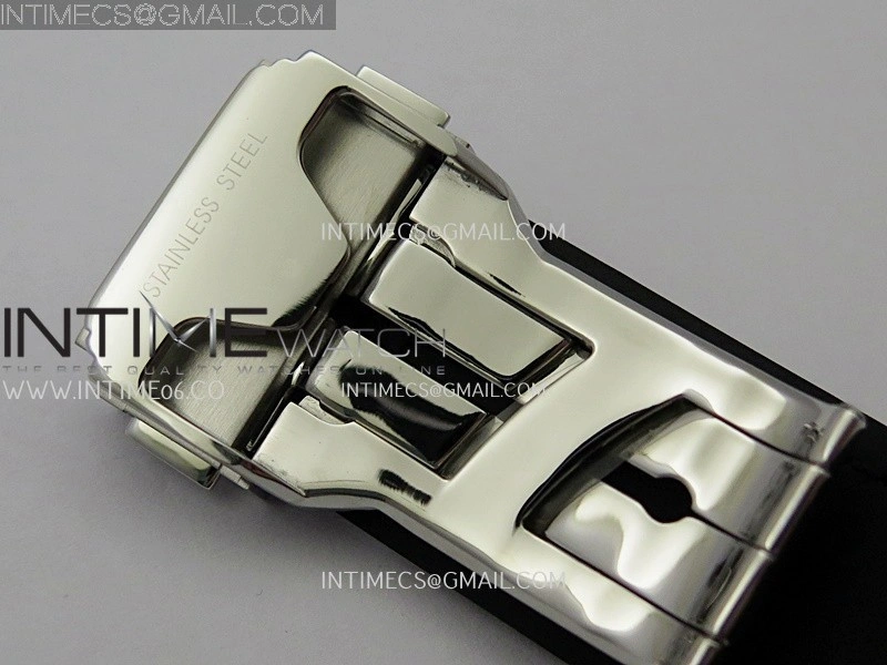 Classic Fusion 42mm Titanium JJZF 1:1 V2 Best Edition Black Dial On Black Gummy Strap
