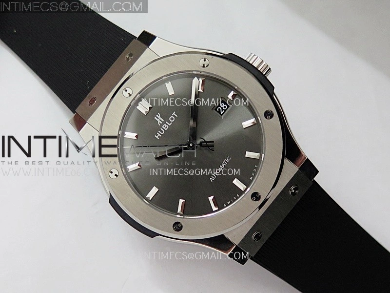 Classic Fusion 42mm Titanium JJZF 1:1 V2 Best Edition Gray Dial On Black Rubber Strap