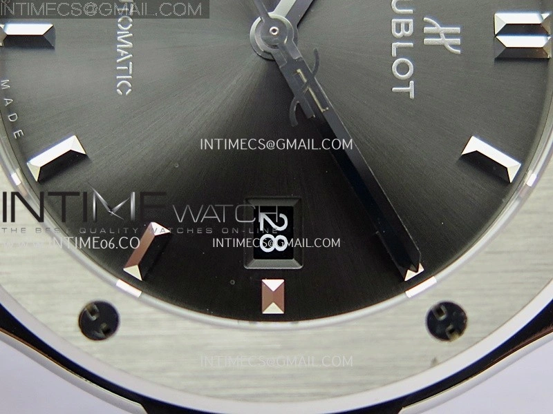 Classic Fusion 42mm Titanium JJZF 1:1 V2 Best Edition Gray Dial On Black Rubber Strap