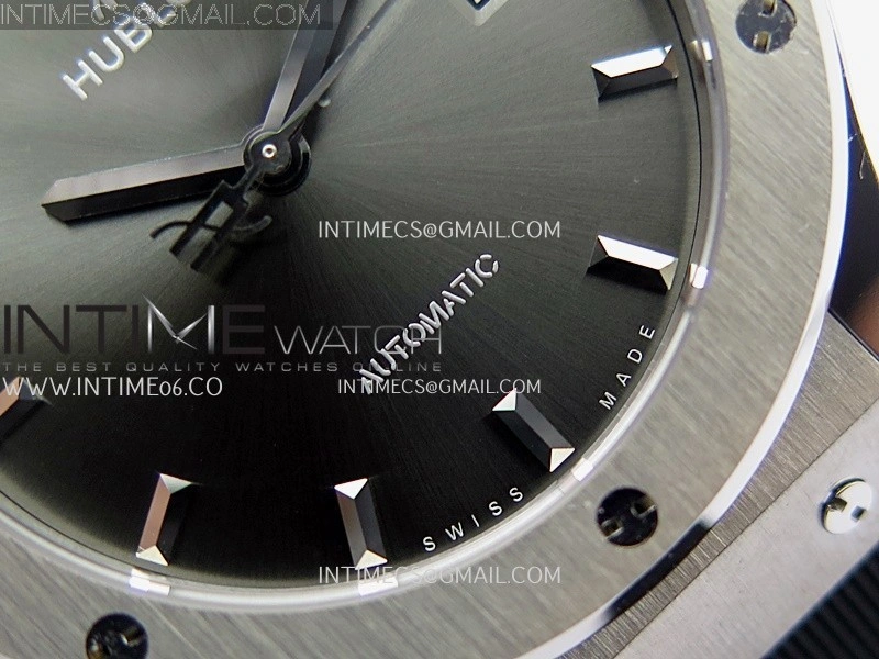 Classic Fusion 42mm Titanium JJZF 1:1 V2 Best Edition Gray Dial On Black Rubber Strap
