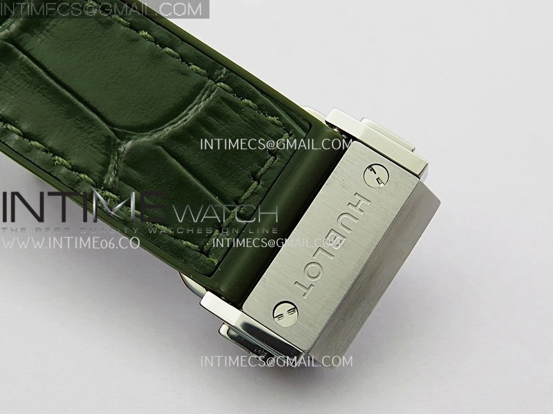 Classic Fusion 42mm Titanium JJZF 1:1 V2 Best Edition Green Dial On Green Gummy Strap