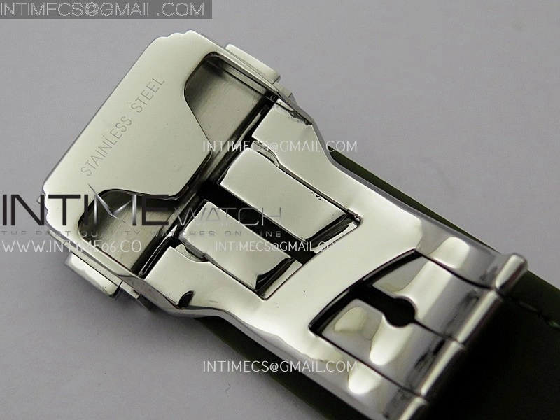 Classic Fusion 42mm Titanium JJZF 1:1 V2 Best Edition Green Dial On Green Gummy Strap