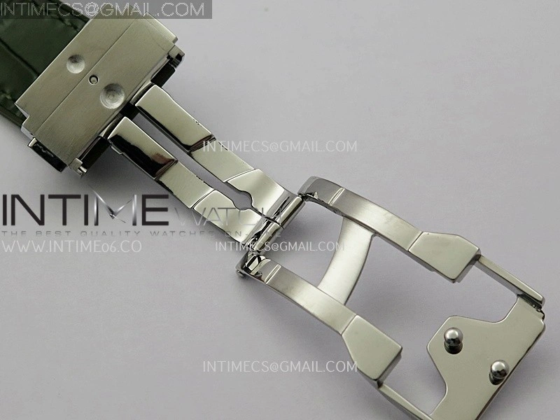 Classic Fusion 42mm Titanium JJZF 1:1 V2 Best Edition Green Dial On Green Gummy Strap