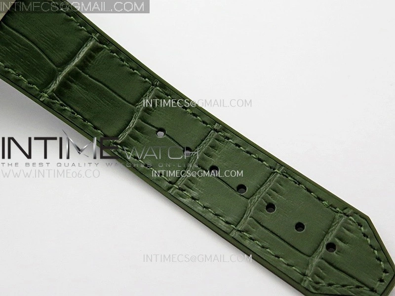 Classic Fusion 42mm Titanium JJZF 1:1 V2 Best Edition Green Dial On Green Gummy Strap