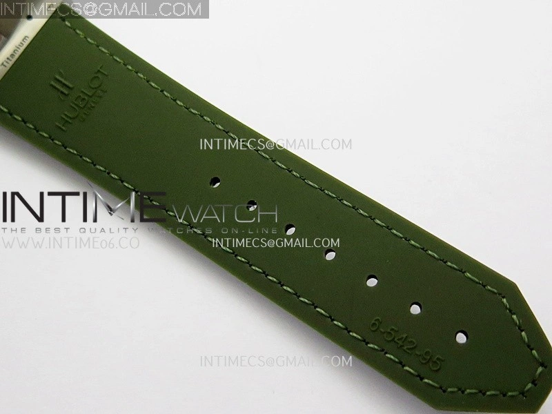 Classic Fusion 42mm Titanium JJZF 1:1 V2 Best Edition Green Dial On Green Gummy Strap