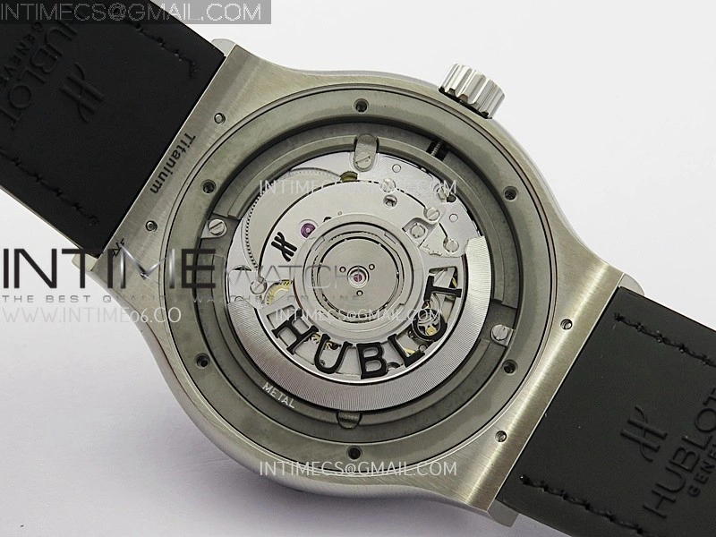 Classic Fusion 42mm Titanium JJZF 1:1 V2 Best Edition White Dial On Black Gummy Strap