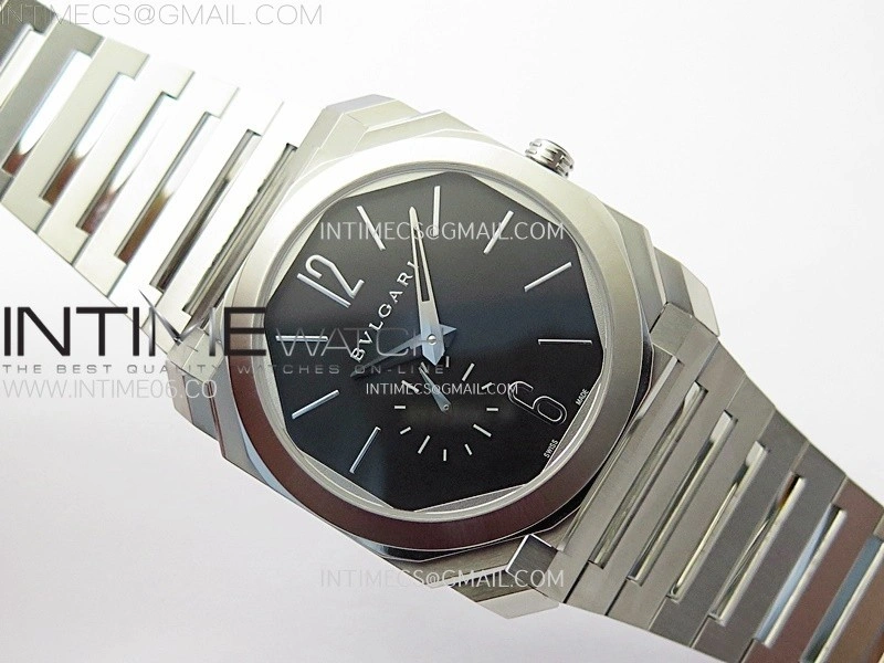 Octo Finissimo SS BVF 1:1 Best Edition Black Dial on SS Bracelet Asian Micro Rotor Movement
