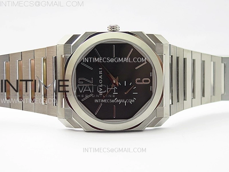 Octo Finissimo SS BVF 1:1 Best Edition Black Dial on SS Bracelet Asian Micro Rotor Movement