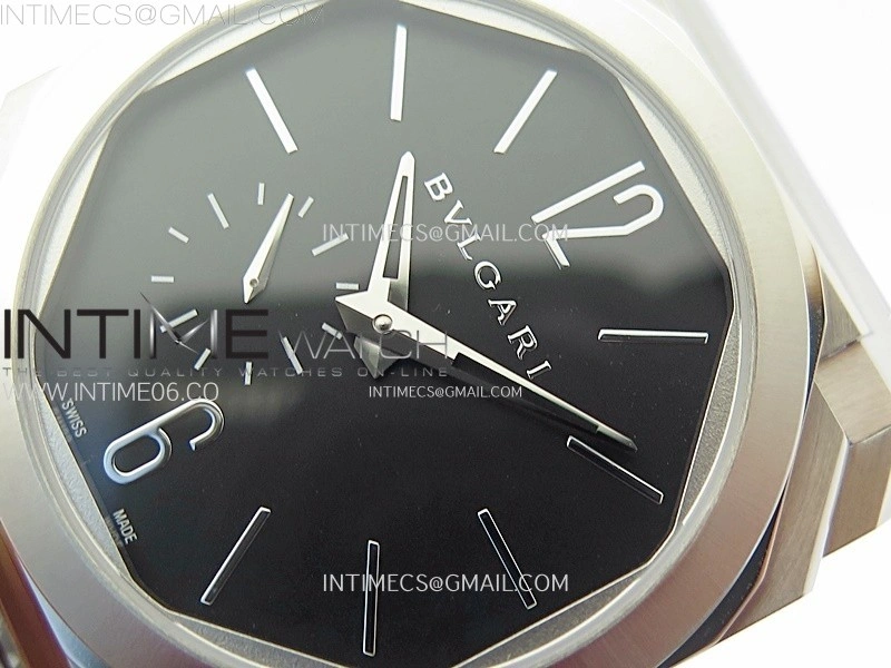 Octo Finissimo SS BVF 1:1 Best Edition Black Dial on SS Bracelet Asian Micro Rotor Movement