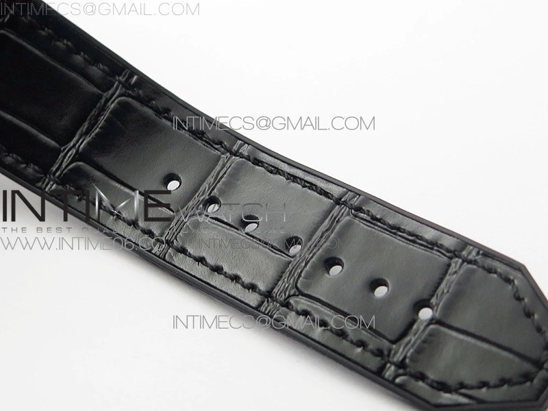 Classic Fusion 42mm RG Paved Diamonds Case Bezel B50F Black Dial On Black Gummy Strap A2892