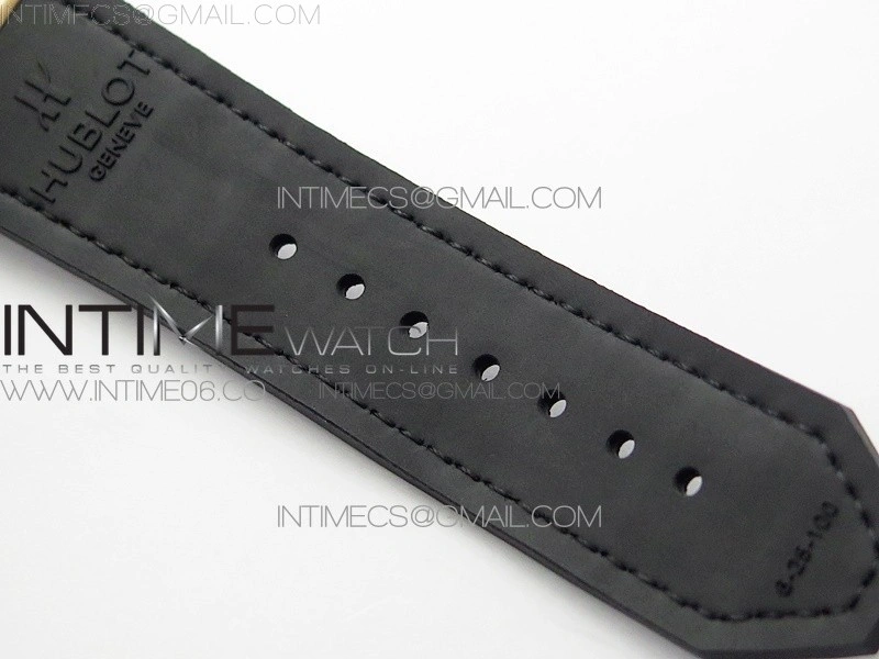 Classic Fusion 42mm RG Paved Diamonds Case Bezel B50F Black Dial On Black Gummy Strap A2892