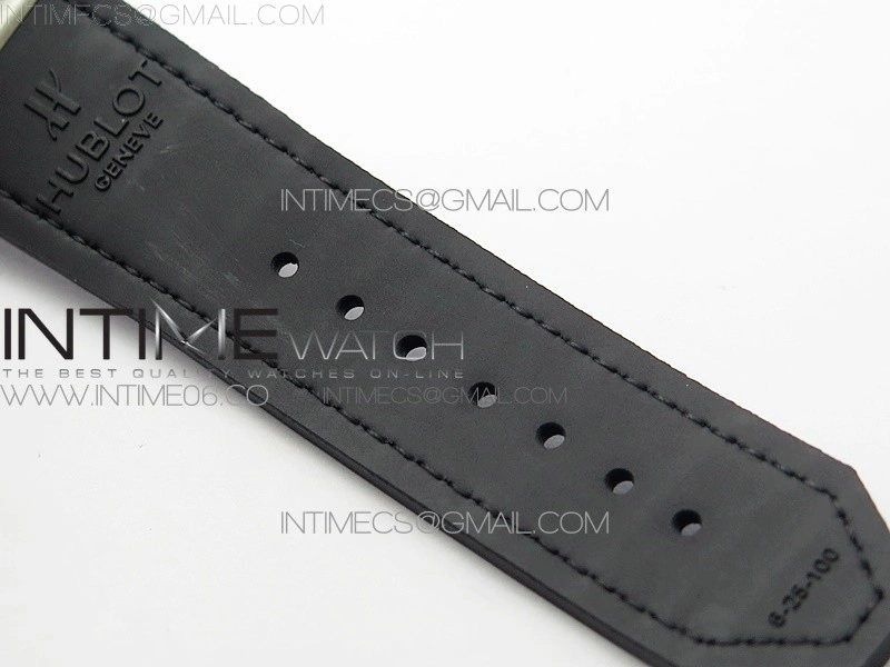Classic Fusion 42mm SS Paved Diamonds Case Bezel B50F Black Dial On Black Gummy Strap A2892