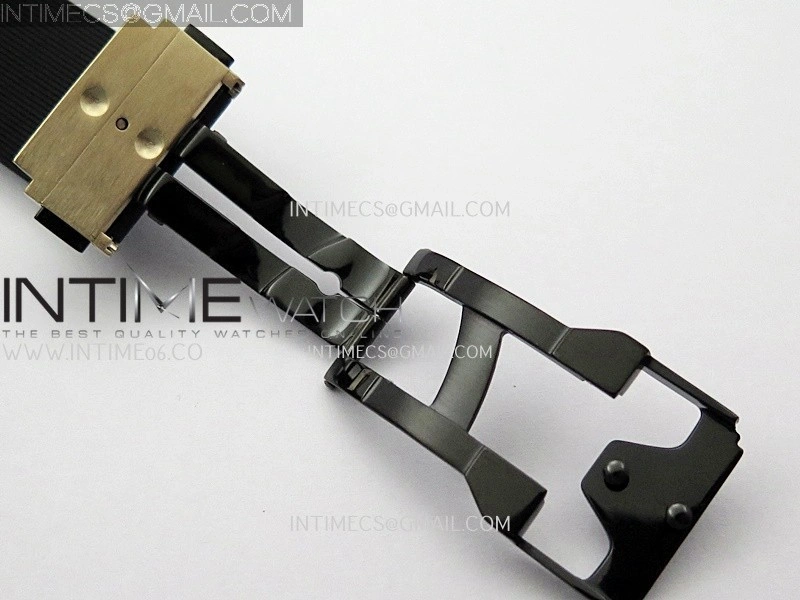 Classic Fusion 42mm Ceramic RG JJZF 1:1 Best Edition Black Dial On Black Rubber Strap