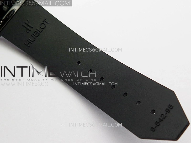 Classic Fusion 42mm Ceramic RG JJZF 1:1 Best Edition Black Dial On Black Rubber Strap