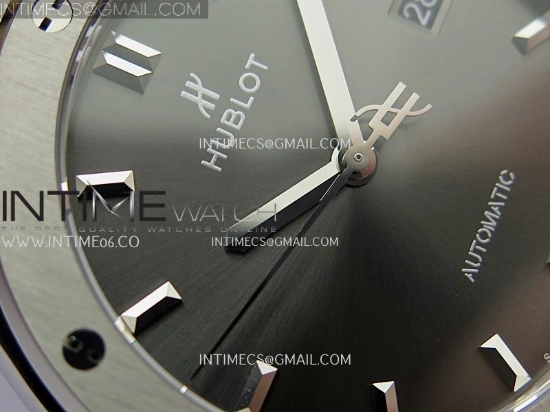 Classic Fusion 42mm Titanium JJZF 1:1 V2 Best Edition Gray Dial On Black Gummy Strap
