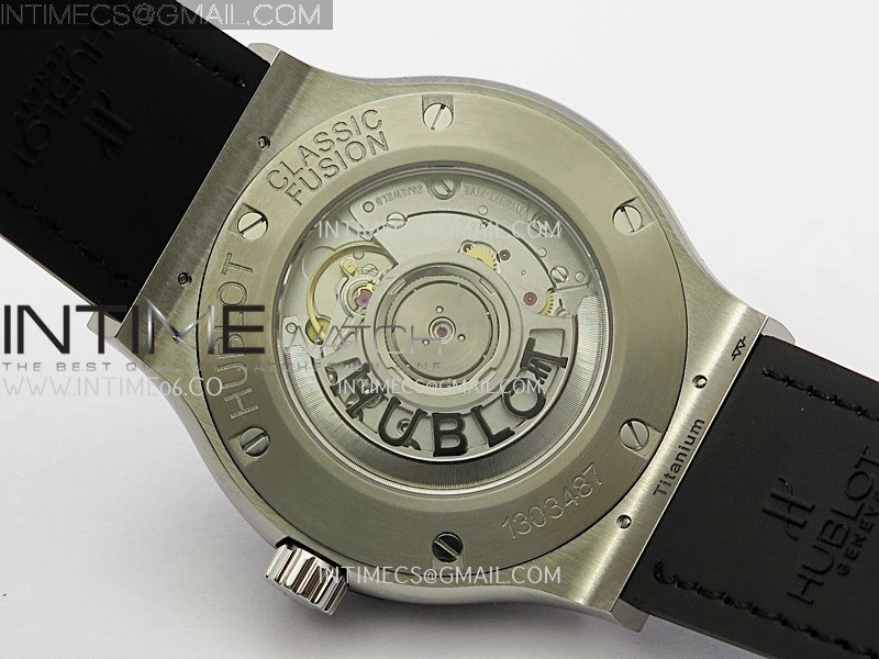 Classic Fusion 42mm Titanium JJZF 1:1 V2 Best Edition Gray Dial On Black Gummy Strap