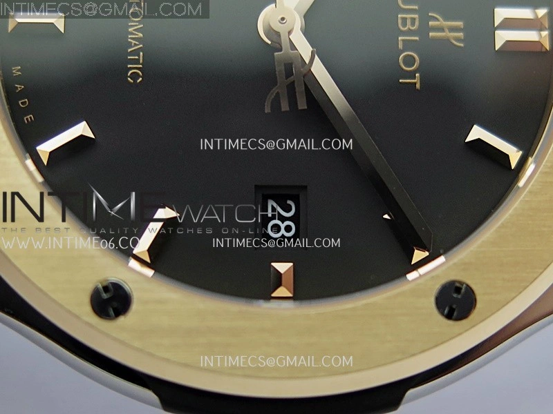 Classic Fusion 42mm Titanium RG JJZF 1:1 Best Edition Black Dial On Black Gummy Strap