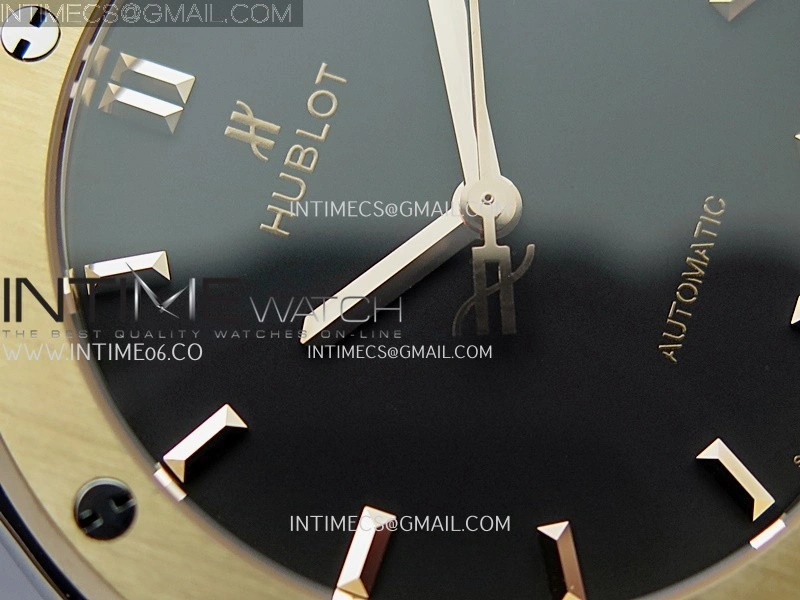 Classic Fusion 42mm Titanium RG JJZF 1:1 Best Edition Black Dial On Black Gummy Strap