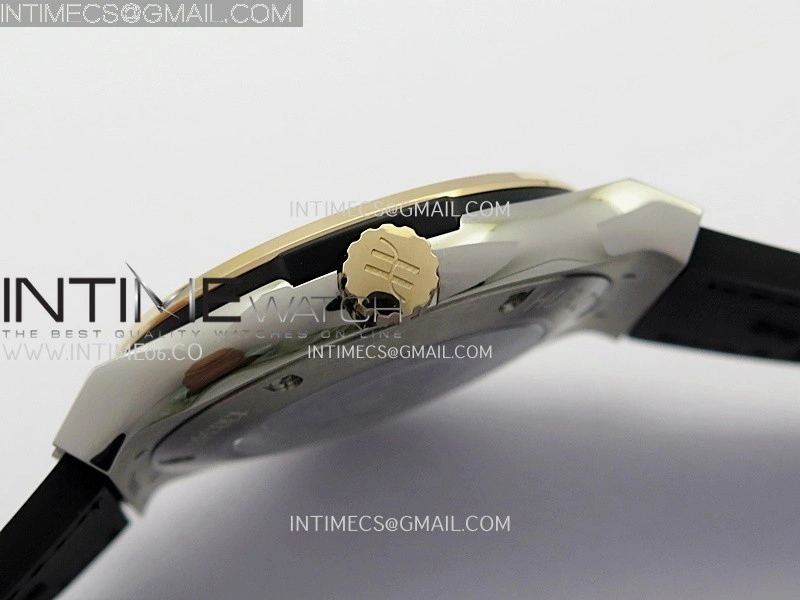 Classic Fusion 42mm Titanium RG JJZF 1:1 Best Edition Black Dial On Black Gummy Strap