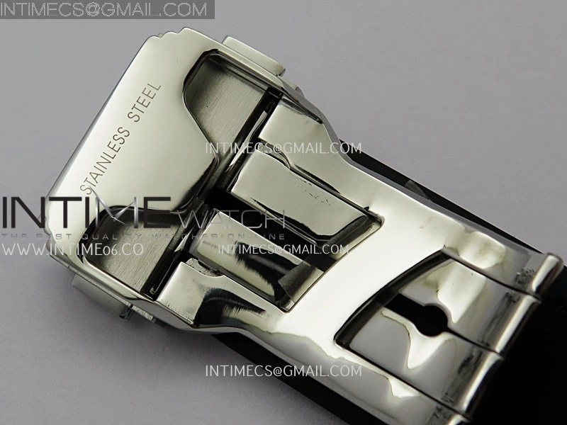 Classic Fusion 42mm Titanium RG JJZF 1:1 Best Edition Black Dial On Black Gummy Strap