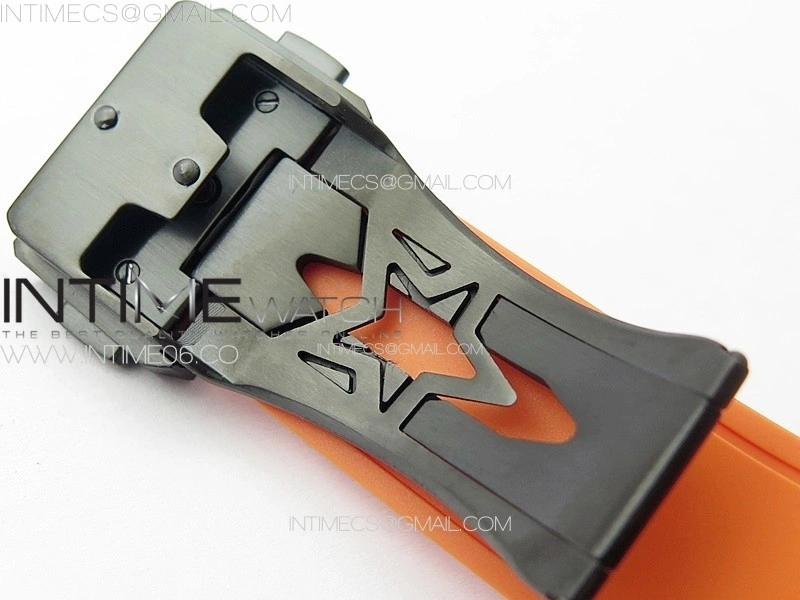 Defy Classic PVD LF 1:1 Best Edition Skeleton Orange Dial on Orange Rubber Strap A2892 V2