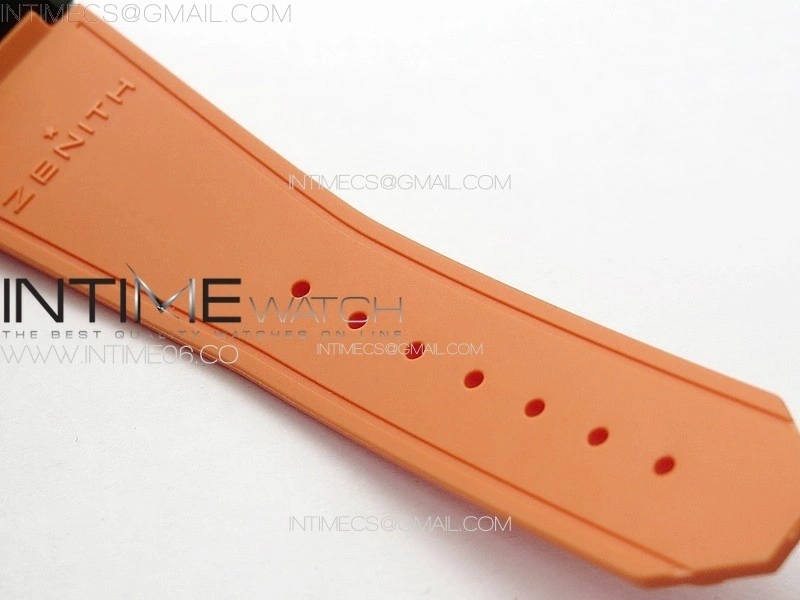 Defy Classic PVD LF 1:1 Best Edition Skeleton Orange Dial on Orange Rubber Strap A2892 V2