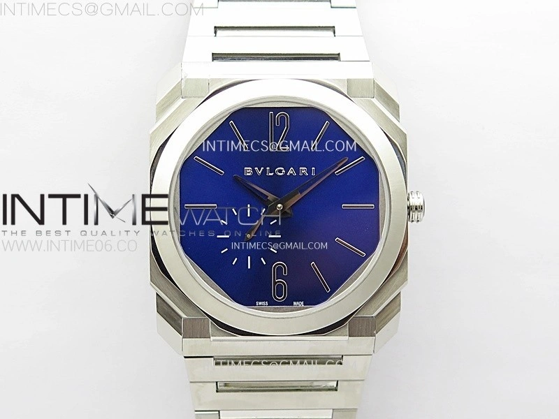 Octo Finissimo SS BVF 1:1 Best Edition Blue Dial on SS Bracelet Asian Micro Rotor Movement