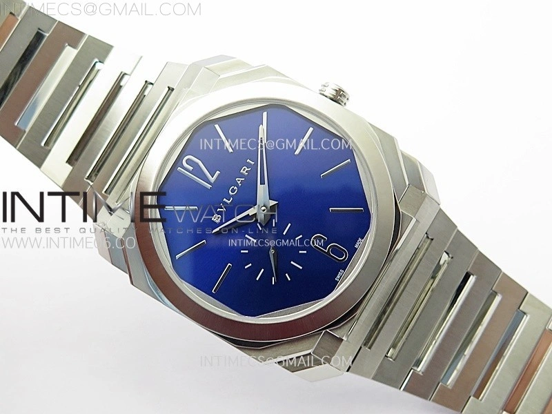 Octo Finissimo SS BVF 1:1 Best Edition Blue Dial on SS Bracelet Asian Micro Rotor Movement