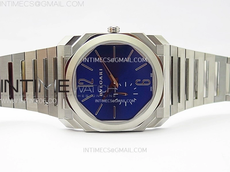 Octo Finissimo SS BVF 1:1 Best Edition Blue Dial on SS Bracelet Asian Micro Rotor Movement