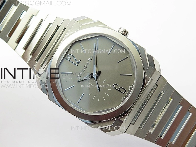Octo Finissimo SS BVF 1:1 Best Edition Gray Dial on SS Bracelet Asian Micro Rotor Movement