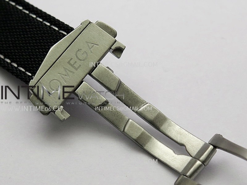 Speedmaster Professional Blue Snoopy SS N1F 1:1 Best Edition Black Dial On Black Nylon Strap A3861