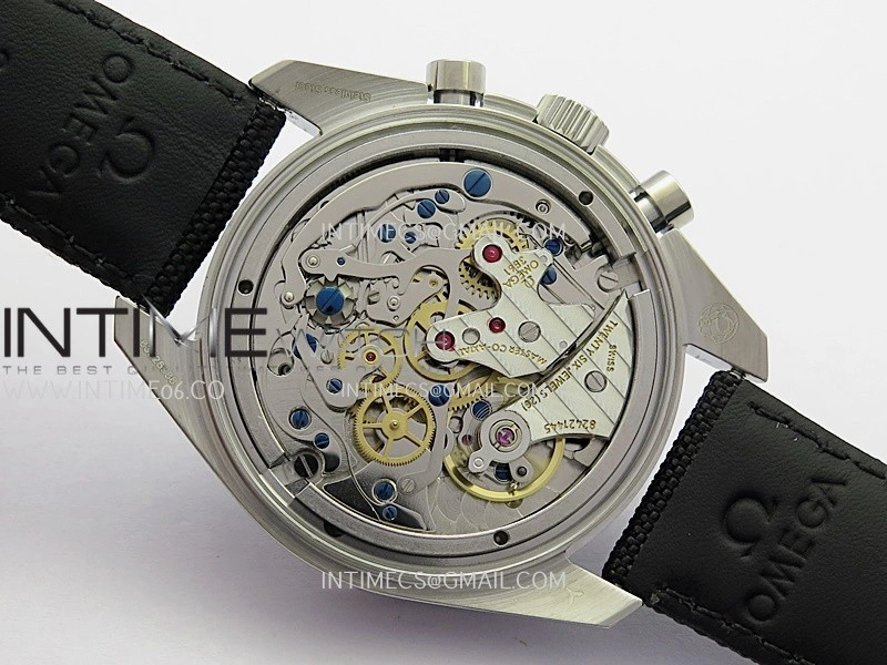 Speedmaster Professional Blue Snoopy SS N1F 1:1 Best Edition Black Dial On Black Nylon Strap A3861