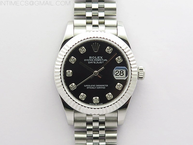 Datejust 31mm 278271 SS BP Best Edition Black Crystal Markers Dial on Jubilee Bracelet