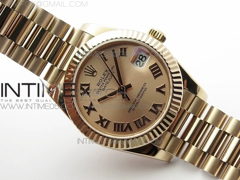 Datejust 31mm 278275 RG BP Best Edition RG Roman Markers Dial on RG President Bracelet