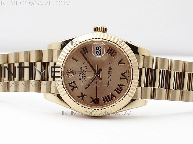 Datejust 31mm 278275 RG BP Best Edition RG Roman Markers Dial on RG President Bracelet