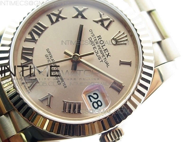 Datejust 31mm 278275 RG BP Best Edition RG Roman Markers Dial on RG President Bracelet