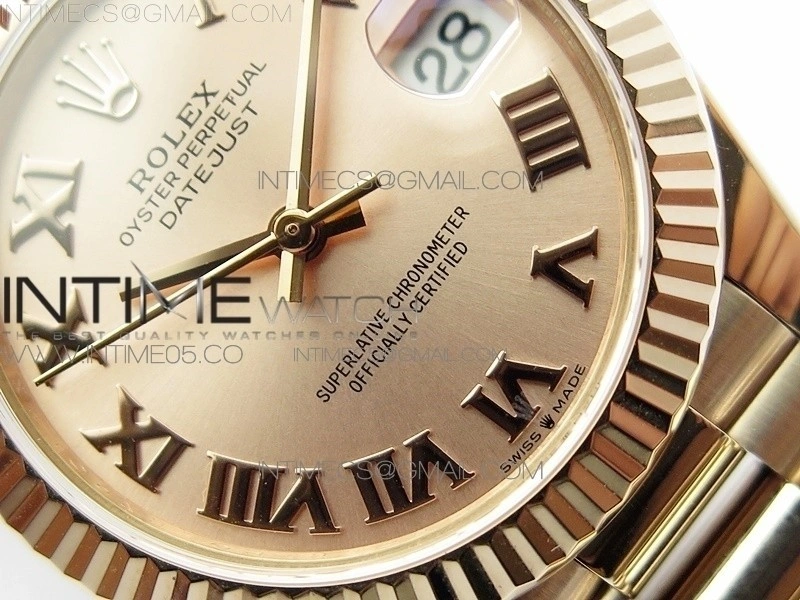 Datejust 31mm 278275 RG BP Best Edition RG Roman Markers Dial on RG President Bracelet