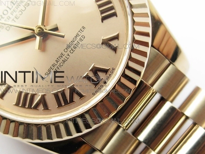 Datejust 31mm 278275 RG BP Best Edition RG Roman Markers Dial on RG President Bracelet