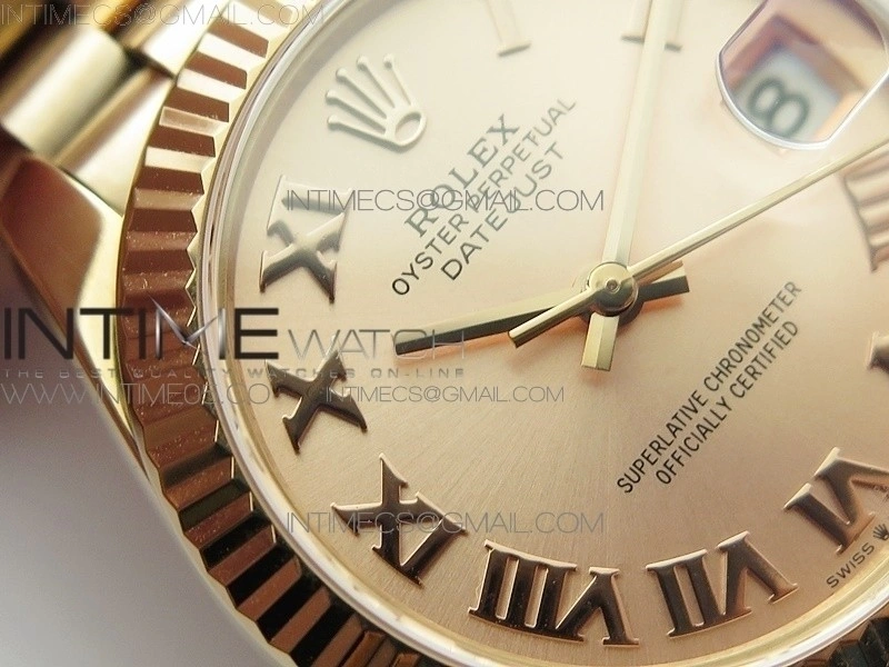 Datejust 31mm 278275 RG BP Best Edition RG Roman Markers Dial on RG President Bracelet