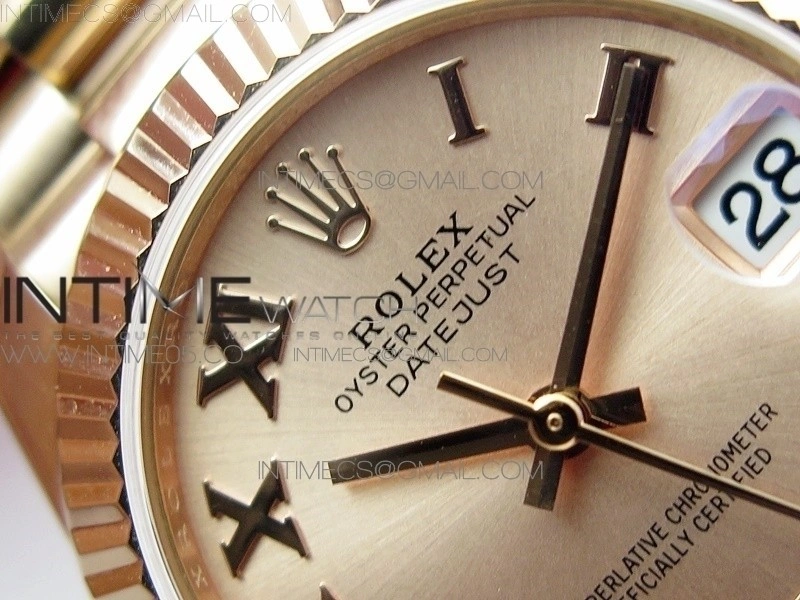 Datejust 31mm 278275 RG BP Best Edition RG Roman Markers Dial on RG President Bracelet